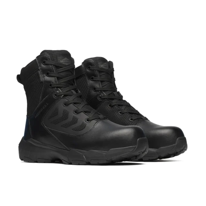 Bottes tactiques imperméables Fullbench 8&Prime; en fibre de carbone avec fermeture éclair pour homme