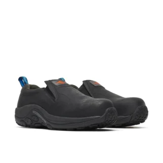 Chaussure de travail Jungle Moc en cuir à embout de sécurité pour homme, largeur large