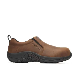 Chaussure de travail Jungle Moc en cuir pour homme, haute visibilité, fibre de carbone, largeur large