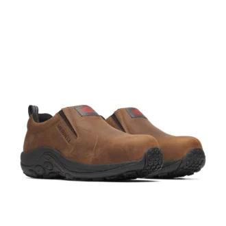 Chaussure de travail Jungle Moc en cuir pour homme, haute visibilité, fibre de carbone, largeur large