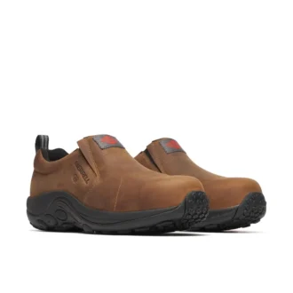 Chaussures de travail Jungle Moc pour homme en cuir haute visibilité, fibre de carbone et dissipation statique 10 Low