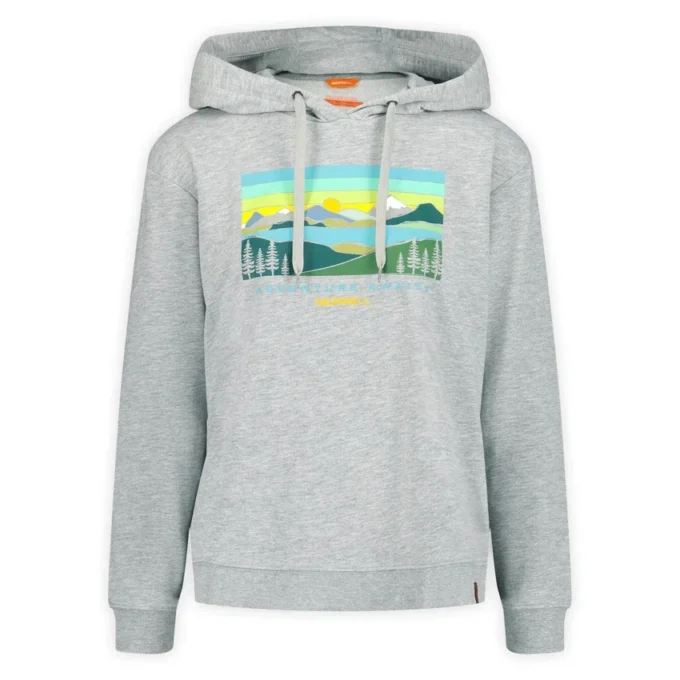 Sweat à capuche semi-court imprimé Await Adventure pour femme Sweat à capuche semi-court imprimé Await Adventure pour femme